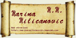 Marina Milicanović vizit kartica